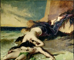 英雄とリアンダー（油彩・キャンバス） 作： William Etty