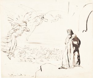 インフェルノの一場面 (canto IX) 作： William Etty