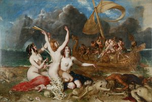 セイレーンとユリシーズ 1837年頃 油彩・カンヴァス 作： William Etty