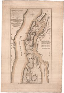 ソーティエによるニューヨーク島北部の地形図 作： William Faden