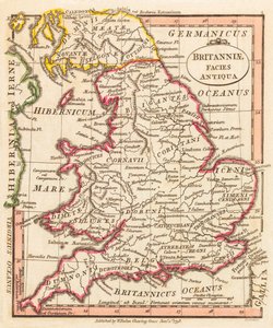 古代イギリス。 地図。