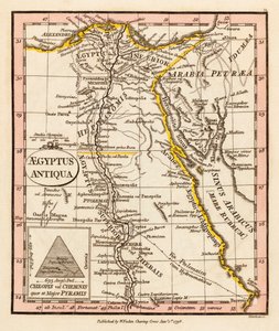 古代エジプト。 地図。