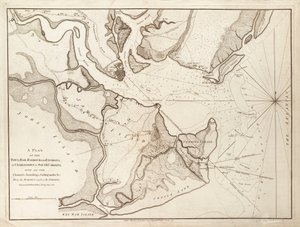 サウスカロライナ州チャールスタウン平面図 作： William Faden