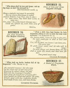 聖書エンブレム記念誌のページ（カラーリトグラフ） 作： William Foster