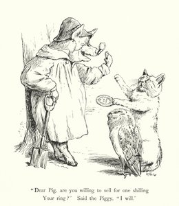 フクロウとプッシーキャット」（彫刻作品 作： William Foster