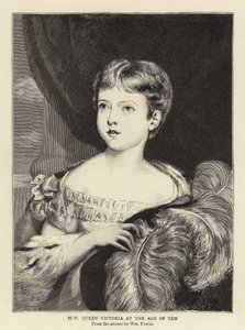 ビクトリア女王、10歳 作： William Fowler