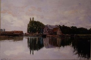 ダラム近郊、ホートンの古い納屋 作： William Fraser Garden