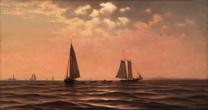 メイン州の海岸、サコ湾の午後、1874年。 作： William Frederick De Haas