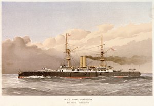 HMS「ロイヤル・ソブリン」戦艦 作： William Frederick Mitchell
