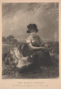 素朴な花輪、GHフィリップスによるプリント 作： William Frederick Witherington