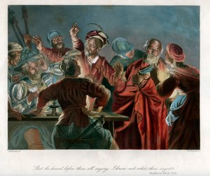 しかし、彼は全員の前で否定し、「あなたの言うことはわかりません」と言った」（1850年頃）。 作： William French