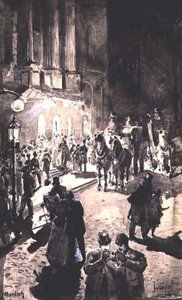 エディンバラのリセウムの扉（インクと白チャイナ） 作： William G. Burn Murdoch
