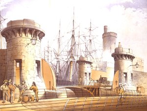 スタンリードックゲート、1864 作： William Gavin Herdman