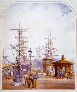 1864年、リバプールのウォータールー埠頭 作： William Gawin Herdman