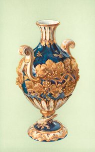 花瓶、チェルシー、マザリンブルー（カラーリトグラフ 作： William Gibb