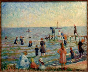 ロングアイランド、ベルポートのバーデン 作： William Glackens