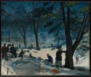 セントラルパーク、冬 作： William Glackens