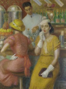 ソーダファウンテン 作： William Glackens