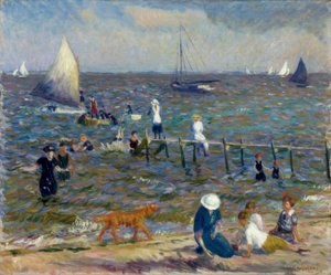 小さな桟橋 作： William Glackens