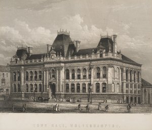 タウンホール、ウルヴァーハンプトン、1871年頃