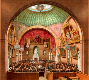 ロンドン市ギルドホールの評議会会議室、1886年。 作： William Griggs