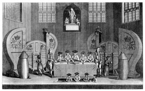 ロンドン市ギルドホールで州宝くじを描きます。1763年1886年。