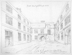 ロンドン市ブラックウェルホールの大法廷、1886年。 作： William Griggs