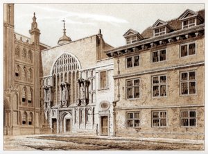 ロンドン市ギルドホール礼拝堂の西側正面、1886年 作： William Griggs