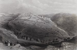 エルサレムのライオン山、悪の丘の顧問 作： William H. Bartlett