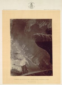 1872年、シアヴウィッツ、コロラド川、グランドキャニオンを南に向かって見る。 作： William H. Bell