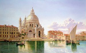 ヴェネツィアのサンタ・マリア・デッラ・サルーテの眺め（キャンバスに油彩） 作： William H. Burnett