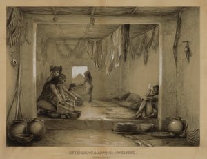 ホピ族の住居の内部 作： William H. Jackson