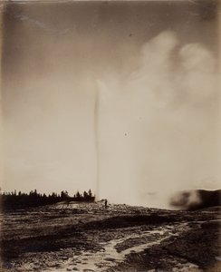 オールド フェイスフル、1871 年。 作： William H. Jackson