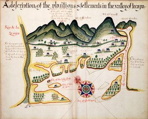テパカの谷のプランテーションと入植地の記述 作： William Hack