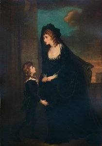 イザベラの悲劇におけるシドンズ夫人と息子、1784年、1935年 作： William Hamilton