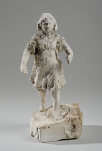 走っている少女の姿のマケット（石膏）（440336も参照） 作： William Hamo Thornycroft