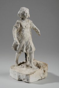 走っている少女の姿のマケット（石膏）（440337も参照） 作： William Hamo Thornycroft