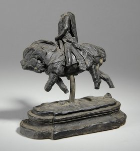 エドワード1世の騎馬像のマケット、1893年頃（粘土） 作： William Hamo Thornycroft