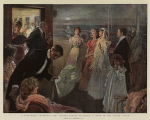 インド洋のライナーでキャロルを歌う真夏のクリスマスイブ 作： William Hatherell