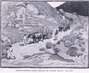 ヒンズー教徒が西ゴート州1862 ADに綿をもたらす 作： William Hatherell