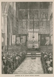 セントオールバン教会、ホルボーン、ロンドンの内部 作： William Hatherell
