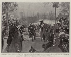 マルセイユに到着したクルーガー氏、フランスの土壌に足を踏み入れた 作： William Hatherell