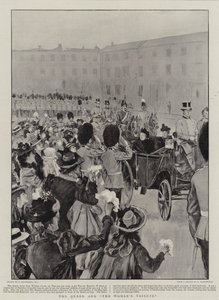 女王と女性のトリビュート 作： William Hatherell