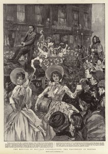 メイデイセレブレーションの復活、ホクストンの行列 作： William Hatherell
