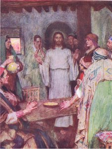 その後、イエスが来て、真ん中に立った、ホダー＆ストートン発行の聖書物語、1930年頃 作： William Hatherell