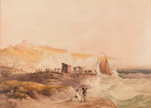 ドーバー、年代不明（紙に水彩、鉛筆） 作： William Havell
