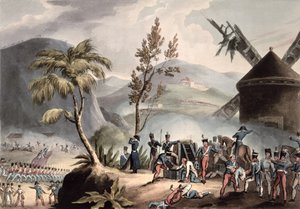 1808年8月17日、トーマスサザーランド（bc1785）（アクアチント）によって刻まれたロレーアの戦い 作： William Heath