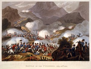 ピレネーの戦い、1813年7月28日、パブ。 1815年ロンドン 作： William Heath
