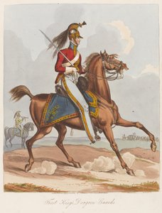 First Kings Dragoon Guards、1820（colored aquatint） 作： William Heath
