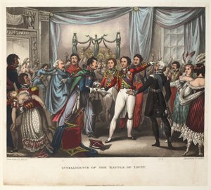 リグニーの戦いの知性、JCスタドラーのアクアチント、パブ。テッグ、1818年4月（アクアチント） 作： William Heath